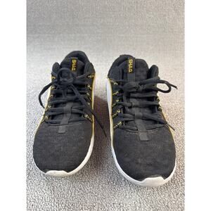 Shaquille O'Neal Basketball Shoes Sneakers Black White Gold Size Youth 5.5 D